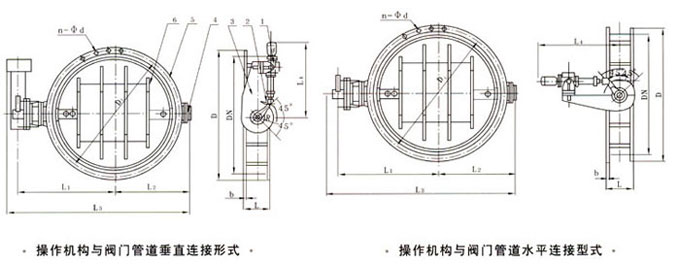 D241W-1型電液動蝶閥外形結(jié)構尺寸圖