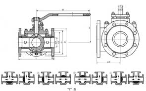 Q45F型三通手動球閥PN16~PN40