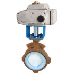 D971F46電動對夾式襯氟蝶閥PN6~PN16