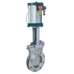 PZ673X/PZ673F/PZ673H/PZ673Y型氣動(dòng)刀型對(duì)夾式閘閥,氣動(dòng)圓形刀閘