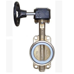 蝸輪對夾式中線船用青銅蝶閥