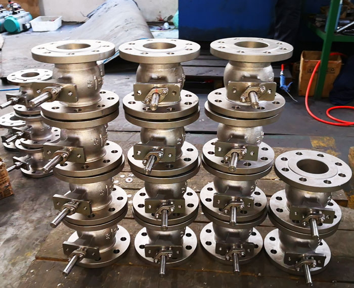 VQ347Y蝸輪法蘭式V型球閥工恒實物圖