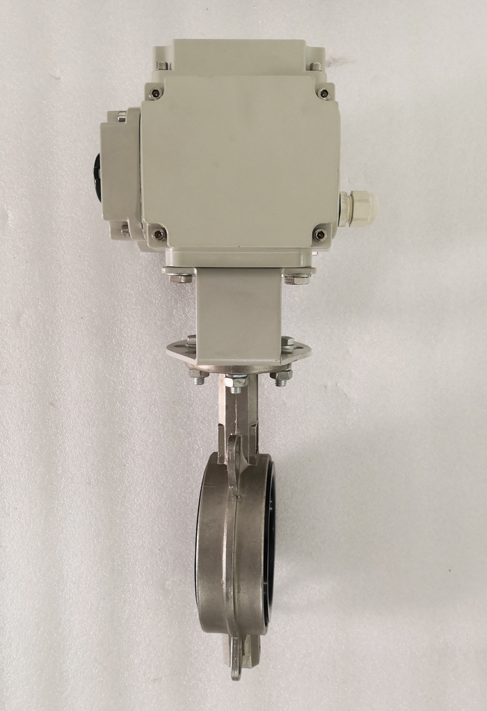 24V、12V電動蝶閥_灑水車/消防車用閥側面圖