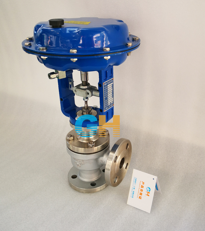 ZSQ氣動角式薄膜式切斷閥正面圖