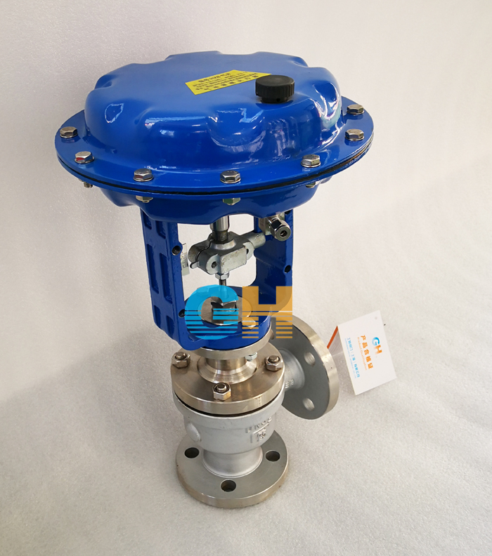 ZSQ氣動角式薄膜式切斷閥側面圖