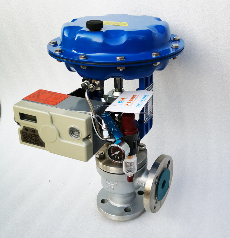 ZHAS氣動(dòng)角式調(diào)節(jié)閥正面圖