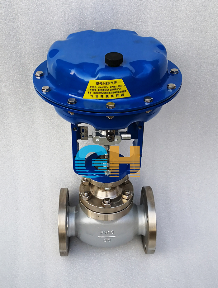 ZMQ直通薄膜式氣動切斷閥側面圖