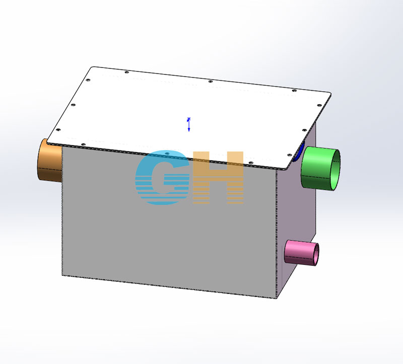樓宇分流器,雨污分流器側視圖