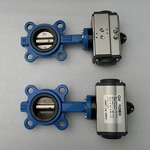 D671X-16軟密封氣動對夾蝶閥