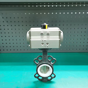 D671X-16C氣動蝶閥 氣動對夾軟密封蝶閥