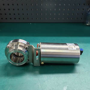 GHD681X-10P不銹鋼快裝氣動蝶閥 單作用衛生級立式